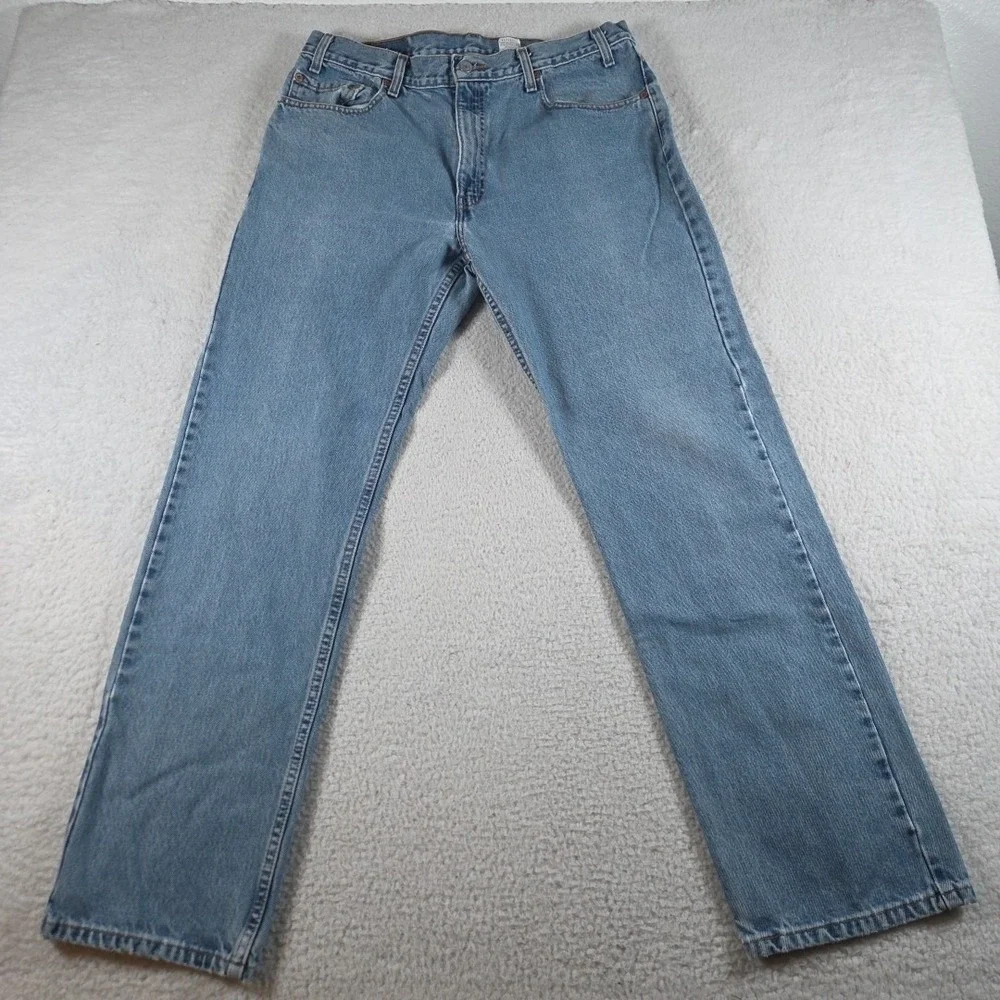 Vtg Levis Jeans Mens 36x32(34x31) Blue 505 Regular Fit Straight Leg‎ Medium Wash